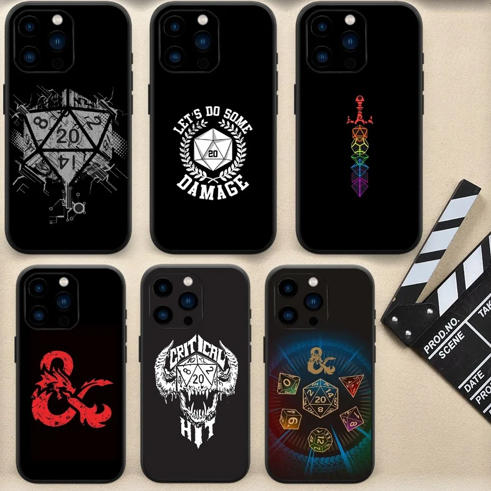 D-Dungeons Dragons game Phone Case For Samsung Galaxy S22 S23 S24 Ultra S20 Lite Note 20 Black Shell