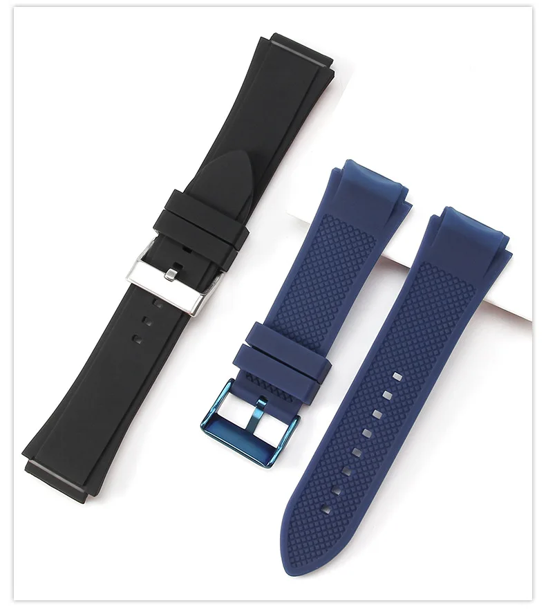 For Guess W0247G3 W1058G2 W0040G3 Watch Strap Blue Bracelet Silicone Rubber Watchband 22mm X 25mm Wristband With Tool