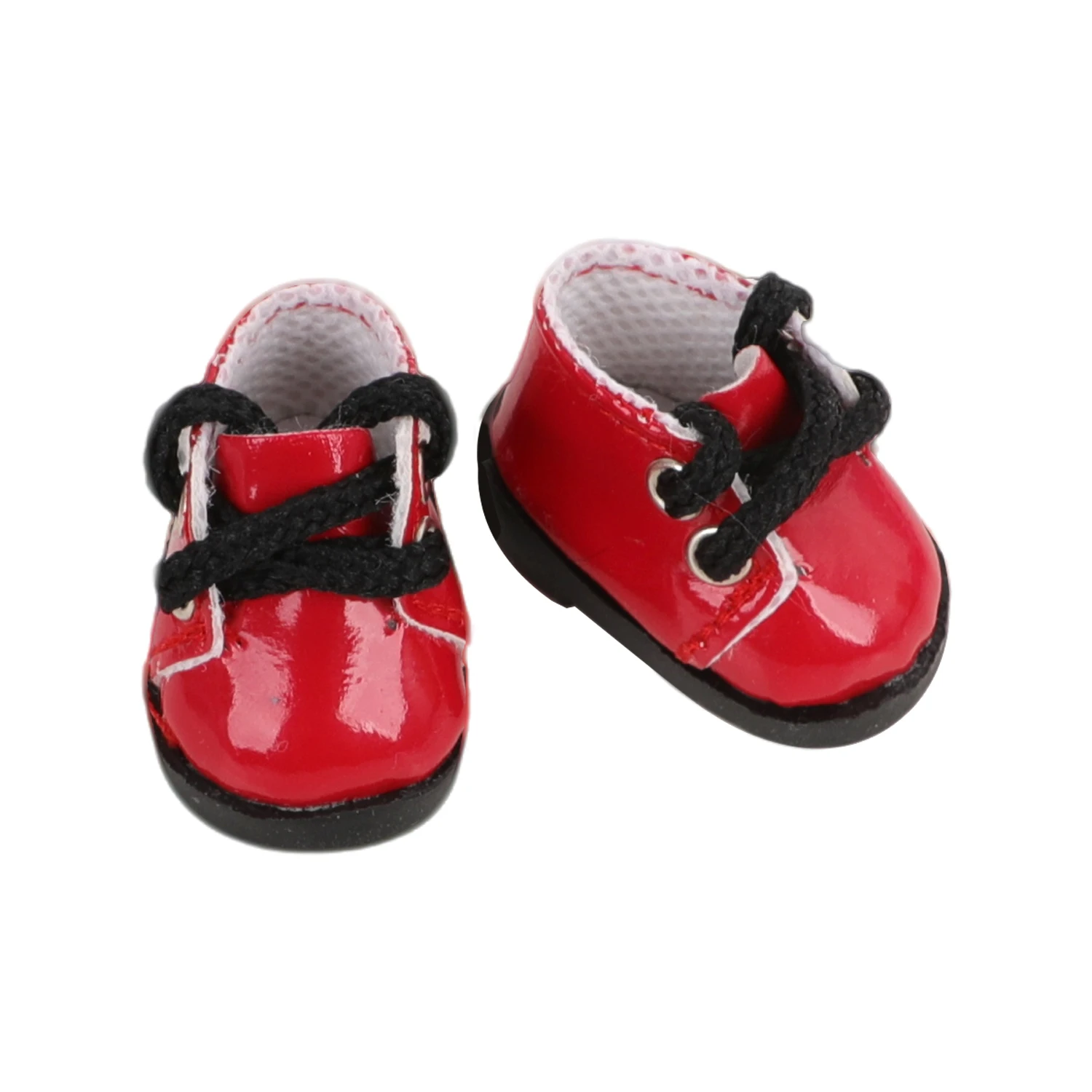 Scarpe da bambola carine da 3,8 cm Mini scarpe stringate in pelle Pu per 17 cm V1 V2 Bambole Labubu Accessori Vestito per ragazza giocattolo di cotone