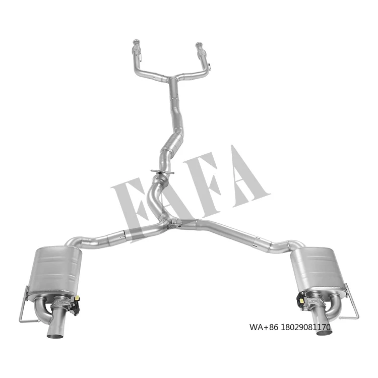

For C43 3.0T 2015 Exhaust System Middle Tail Section Electronic Valve High Performance Cat Back Exhaust Pipe Muffler