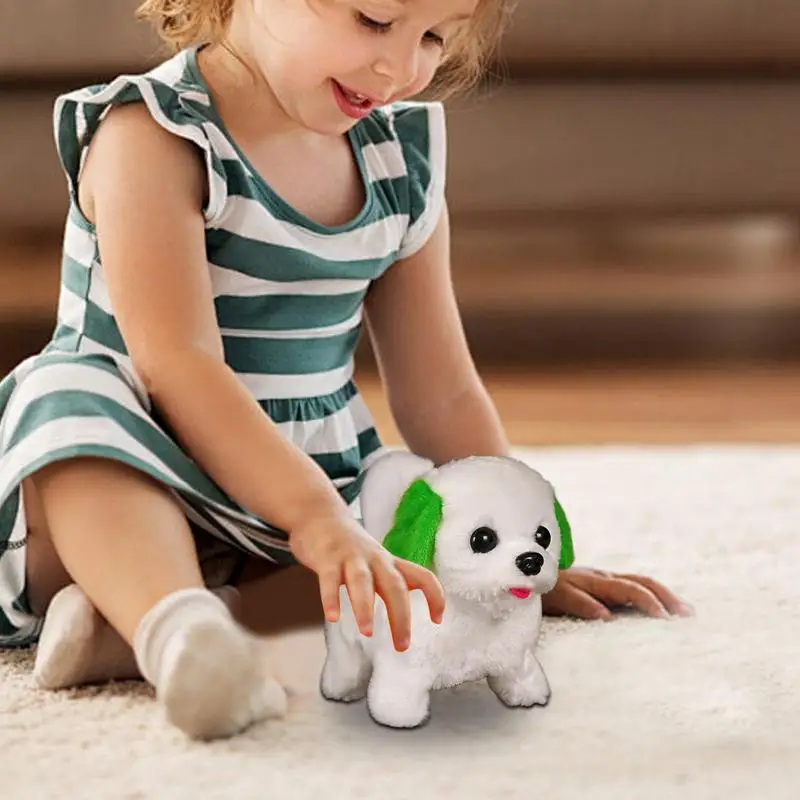 Chiens Robot pour adultes, jouet de marche Robot, chien d'aboiement, poupée en peluche réaliste, Animal en peluche interactif, compagnon de volaille pour animaux de compagnie