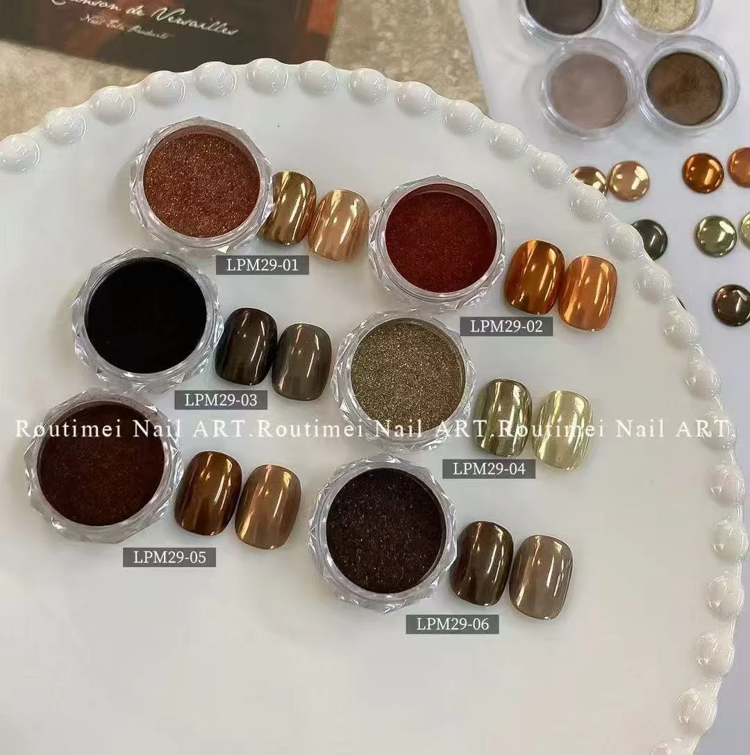 1 set di glitter per unghie polvere magica decorazione invernale per unghie manicure polvere cromata effetto specchio punta per unghie forniture artistiche pigmento