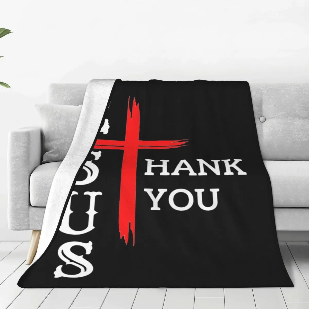 Christian Healing Blanket Christianity Christianism Merch Blankets Bedding Thank You Jesus Throw Blanket Comfortable Soft