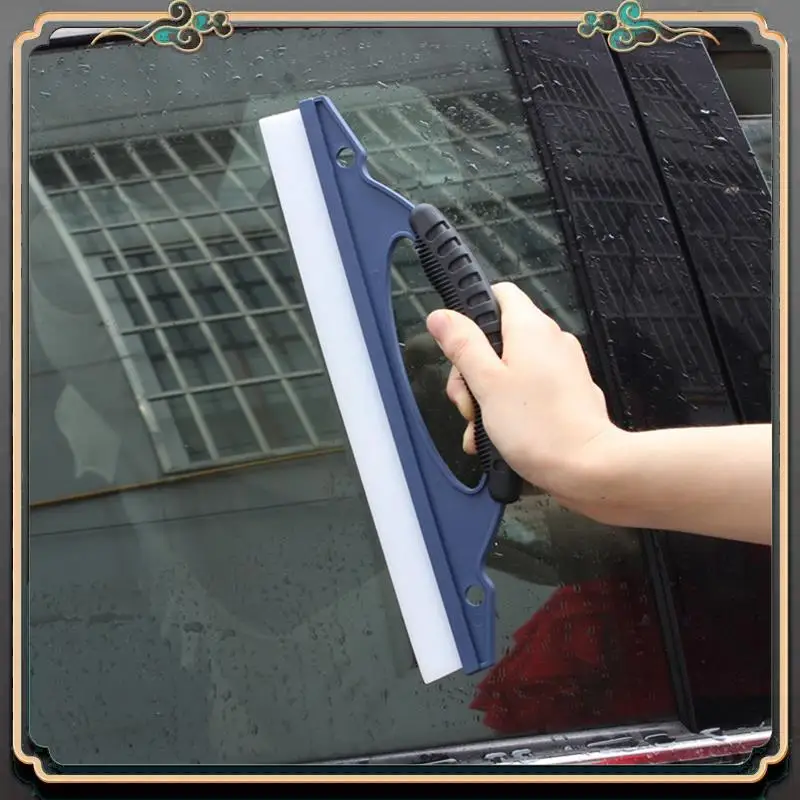 M45K-10Pcs de silicona suave, práctico escurridor, hoja de goma, hoja de secado, raspador de película de raspado limpio, accesorios para coche