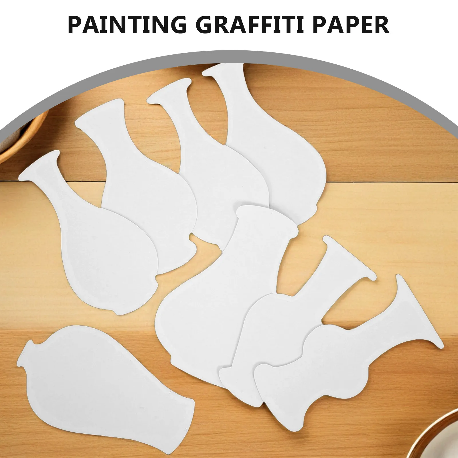 16Pcs Drawing Stencils Vase Design Chinese Blue White Porcelain Style Craft Paper Painting Kit Sturdy Cardboard Graffiti