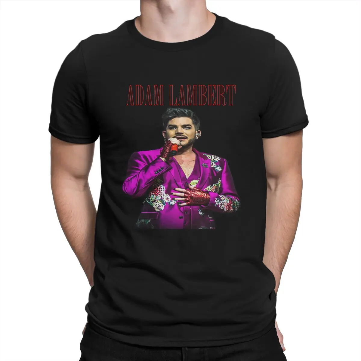 Men Adam Mitchel Lambert (Born January 29,1982) Is An American Singer And Songwriter T Shirt Adam Lambert Cotton Novelty Short