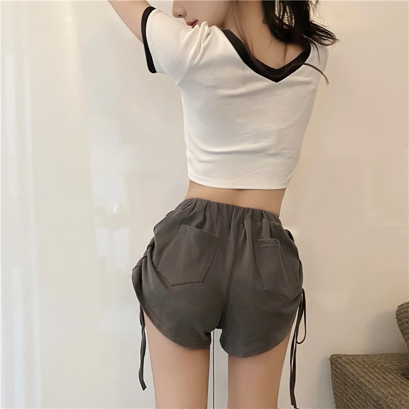 Cotton Drawstring Sports Shorts Women 2021 Summer Casual Loose Running Training Yoga Pants Summer Thin Outerwear Buttocks Shorts