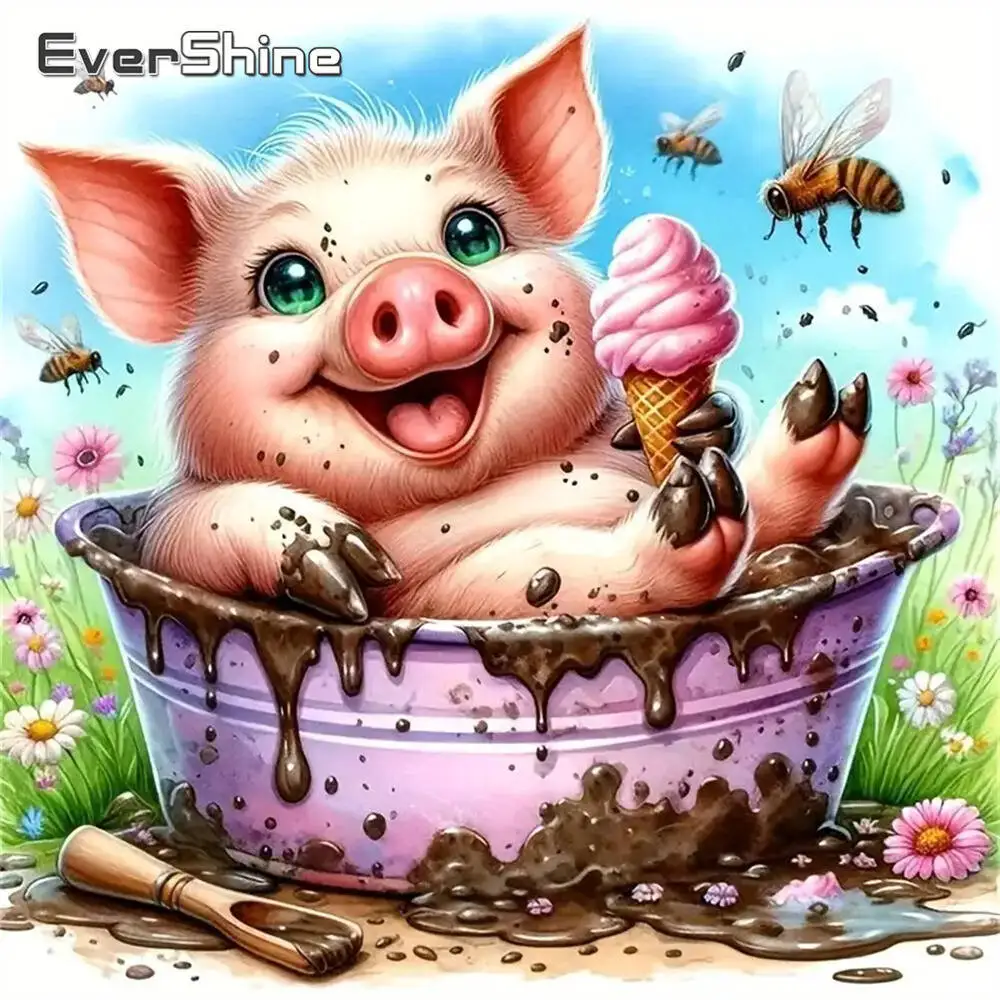 Evershine diamant peinture marguerite fleur coloré acrylique artisanat fournitures diamant mosaïque bricolage broderie enfant cadeau