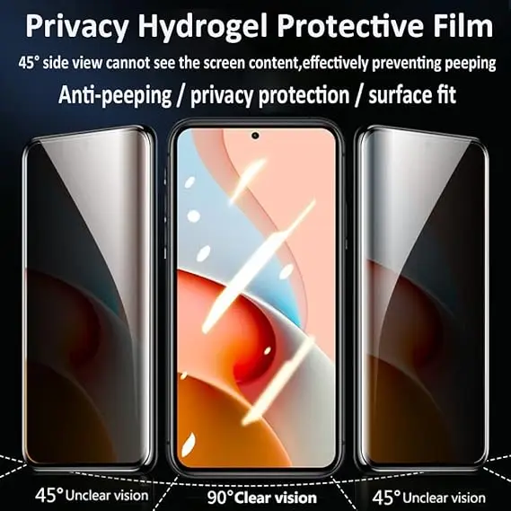3 قطعة فيلم هيدروجيل الخصوصية لشاومي Mi 11 9 12 Lite 5G NE 10T Pro 10 13 11i 8 6 9T A3 A2 بدون فتح بصمة الإصبع