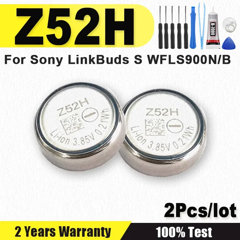 2PCS NEW ZeniPower 1240 Z52H 3.85V Battery for Sony LinkBuds S WFLS900N/B Truly Wireless Earbud Headphones + Tools