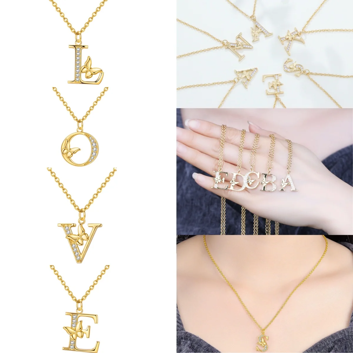 

Orstarry 925 Sterling Silver Golden A-Z Lucky Letters Necklace Pendant Necklace for Women Birthday Gifts Fashion Fine Jewelry