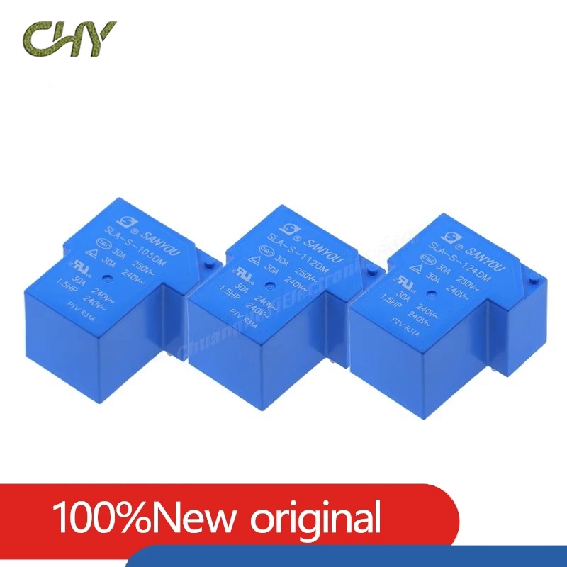 5Pcs/Lot Original New SLA-S-112DM 12VDC SLA-S-124DM 24VDC SLA-S-105DM 5VDC 5PINS 30A Power Relay