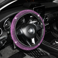 All Season Bling Steering Wheel Cover Protector Anti-slip Universal For Audi VW BMW Fit 15inch 37/38cm Diameter Car Accessories