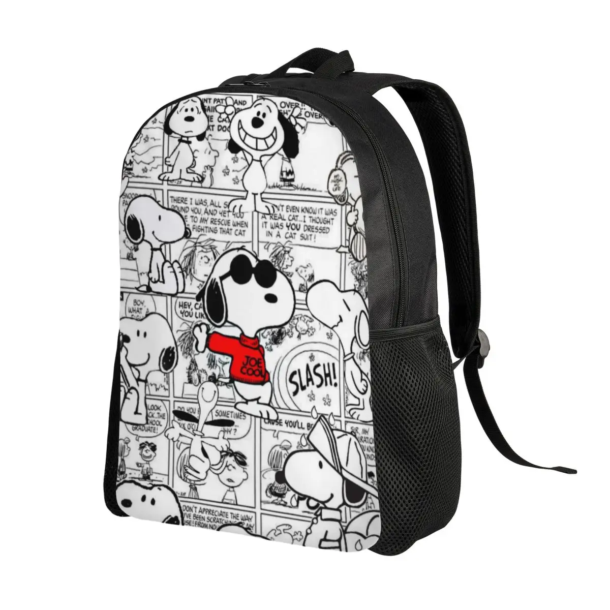 Ретро рюкзаки S-Snoopys на заказ для мужчин и женщин, школьная сумка для студентов колледжа, подходит для 15-дюймового ноутбука, сумки с изображением комиксов