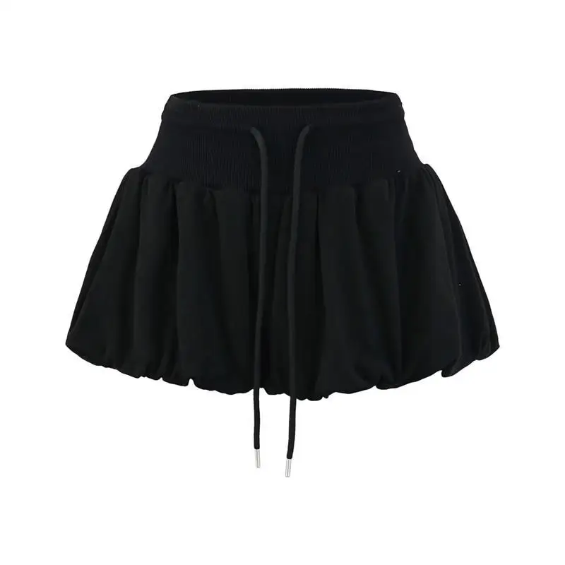 Blossom Puff Ort F-Länge Rock Damen Sommer Cross-border Faion Dstring PVC Stoff Ciwalk H-aped Batwing