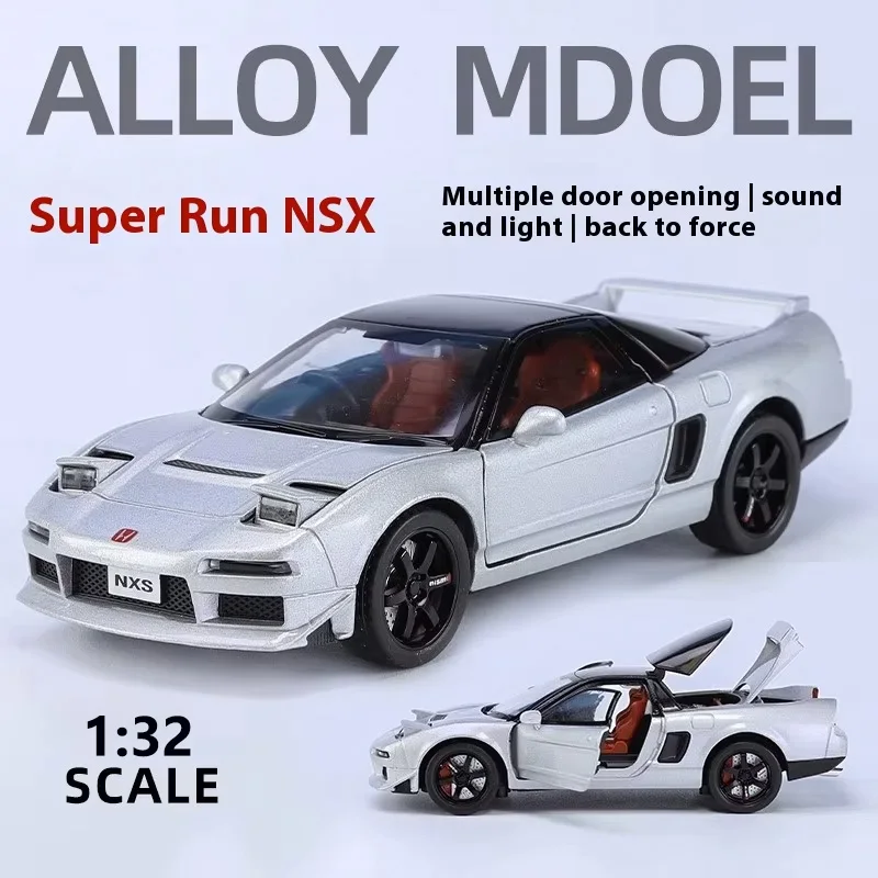 1:32 Honda NSX NA1 Supercar Racing Sports Alloy Metal Diecast Model Car Sound & Light Collection Simulation Gifts