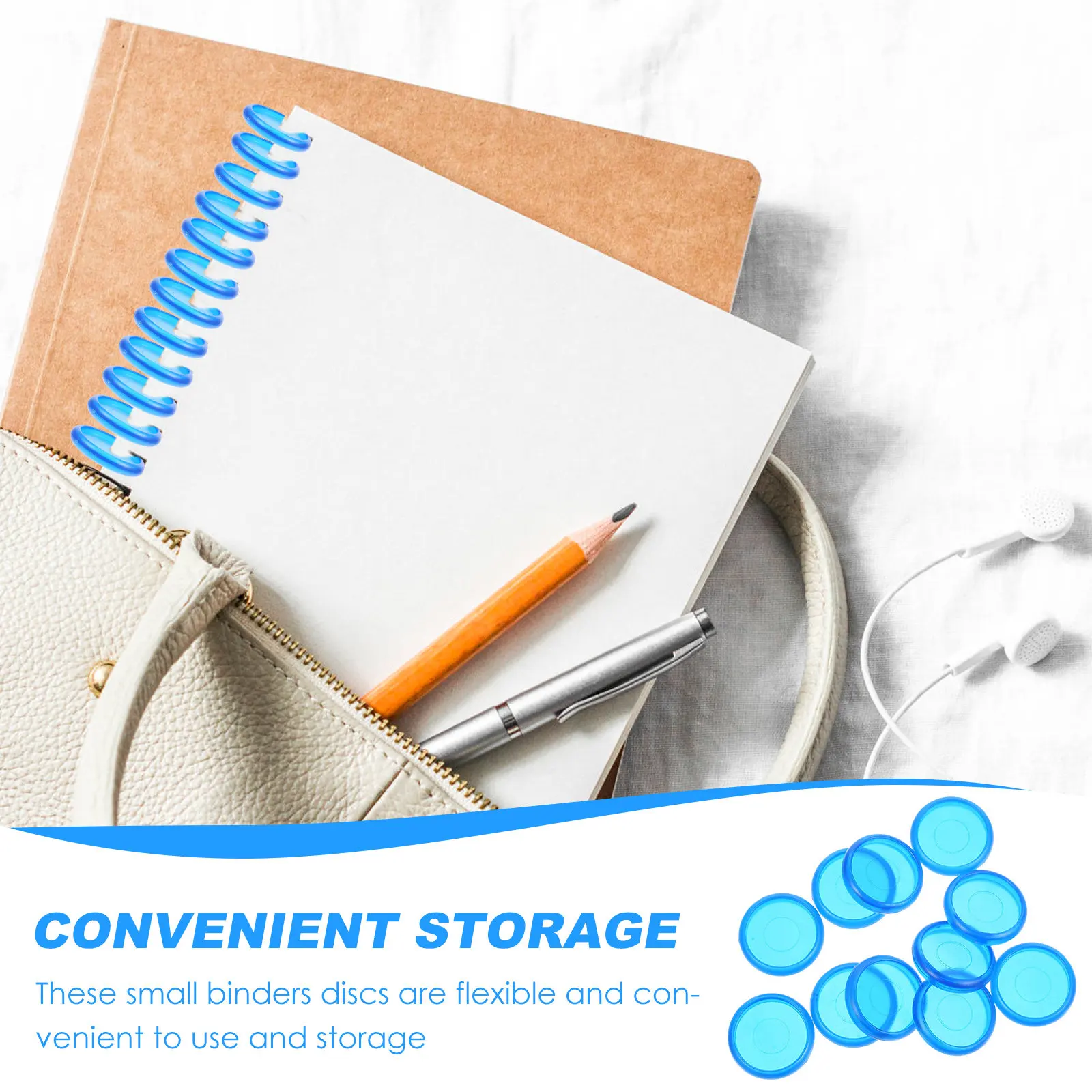 44Pcs Smooth ABS Plastic Binding Discs for DIY Notepads Planners Loose Leaf Filing Home Office School Use Binder