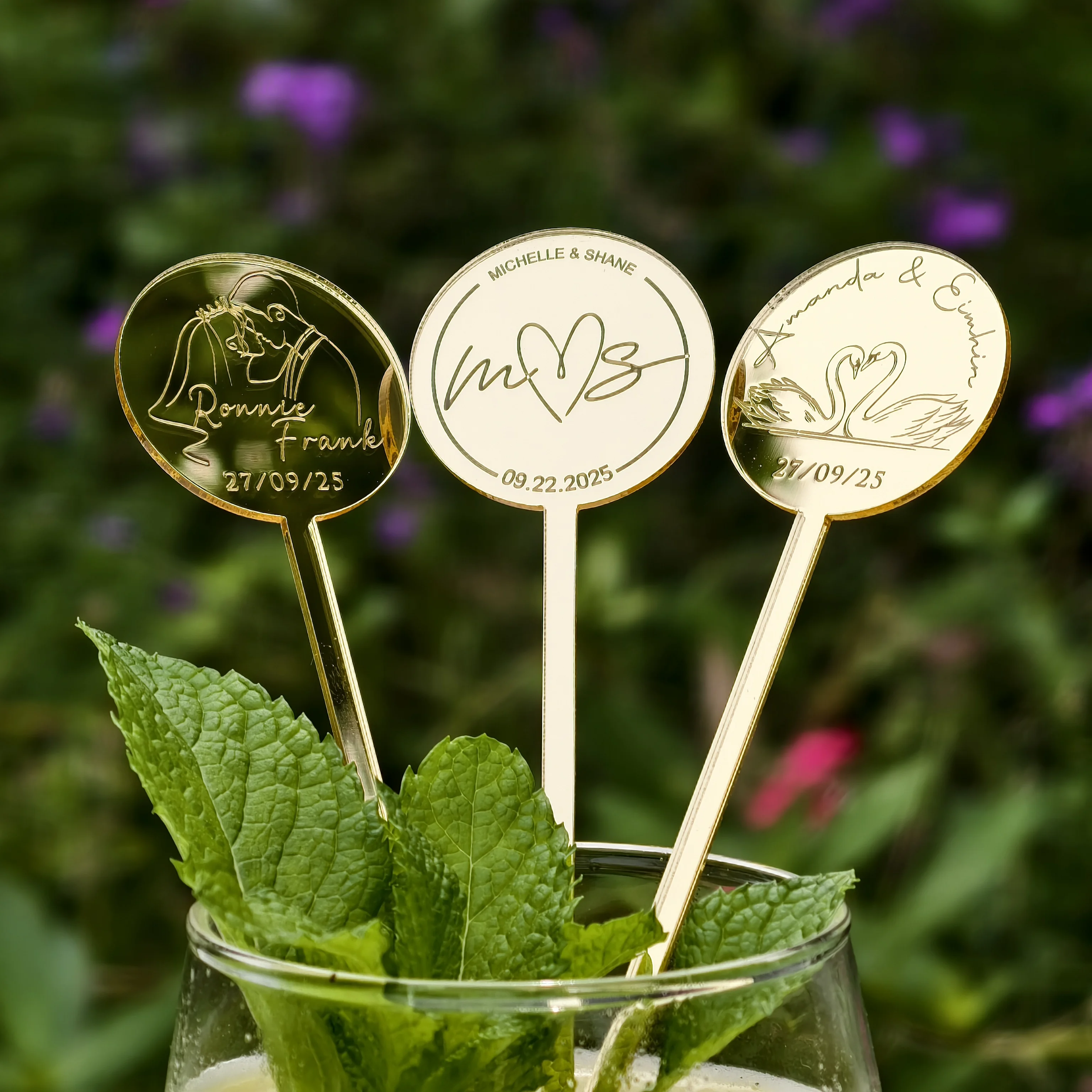 

30/50/100 Party Decor Custom Cocktail stirrers Personalised Drink Stirrers Wedding Decorations Baby Shower Swizzle Decoration