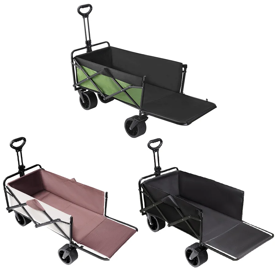 

200kg Loading Weight Heavy Duty Steel Frame Collapsible Wagon Outdoor Folding Wagon