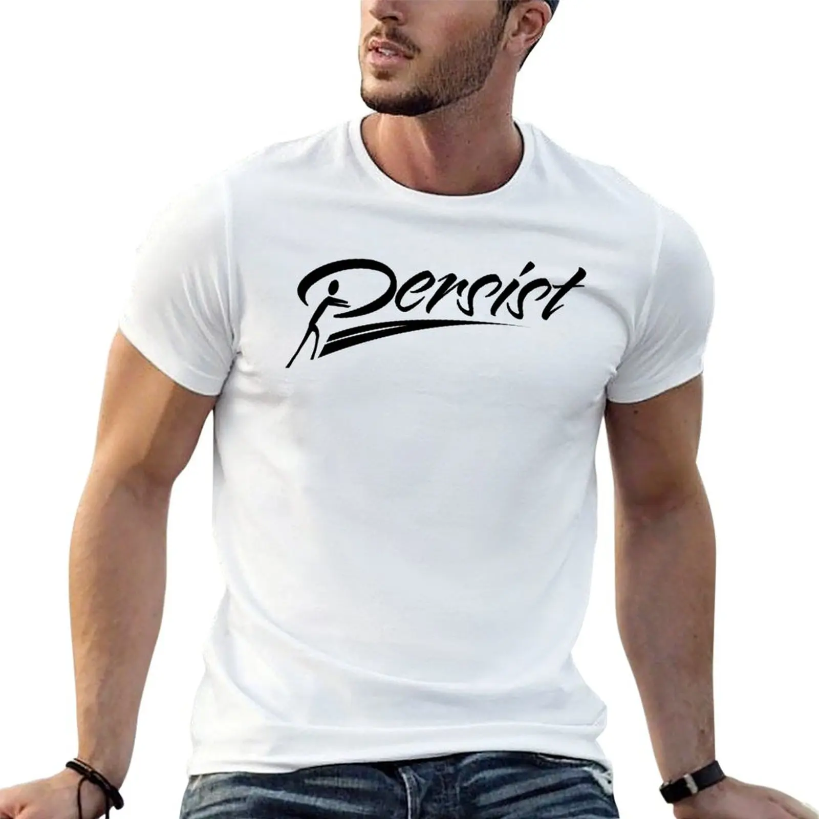 Rester en lutte - Continuer à persister! T-shirts pour homme, t-shirts décontractés pour hommes, t-shirts graphiques pour hommes, pack de t-shirts en coton