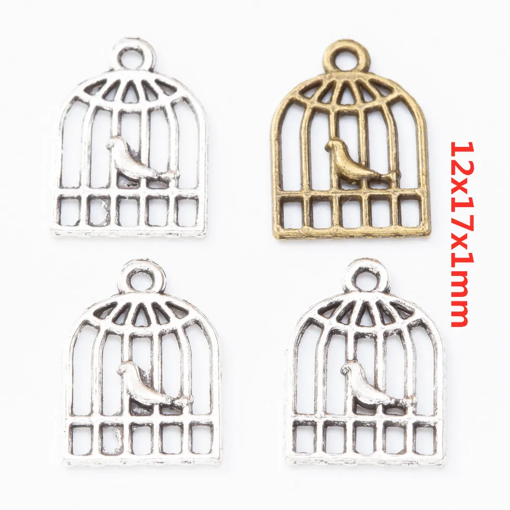 

100pieces (cage) vintage zinc alloy charm metal pendant DIY jewelry discovery making accessories 218