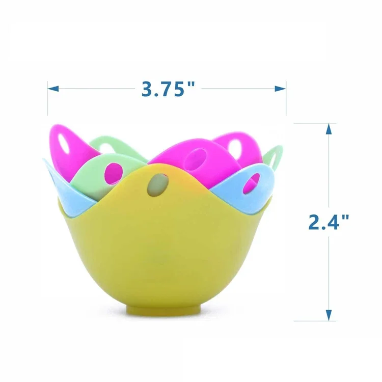 Silicone Egg Poacher Poaching Pods Pan Mould 4pcs/set Kitchen Cooking Tools Accessories