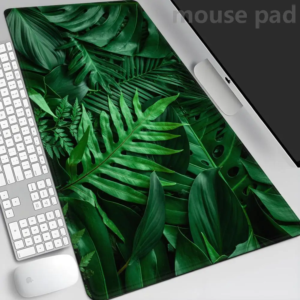 

Green Tropical Plants Desk Mat Mousepad Computer Deskmat 300x800 Mouse Pad Kawaii Office Accessories Pc Table Rug Xxl Mouse Mats