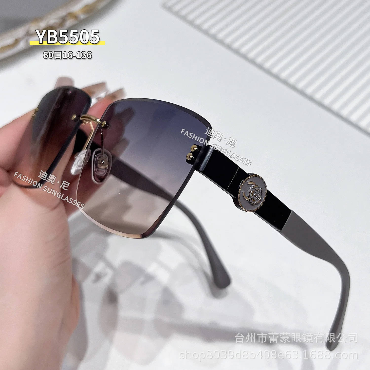 نظارات شمسية بدون إطار بتصميم كريستالي، نظارات Luxe Minimalist Fashion عالية الجودة وخفيفة الوزن وأنيقة