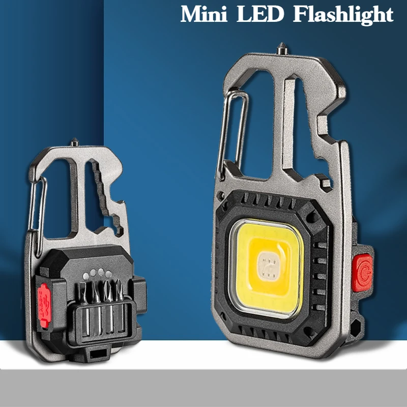 Mini lampe de poche LED aste, porte-clés, tournevis portable, marteau de sécurité, camping en plein air, 1 pièce, 2 pièces, 5 pièces