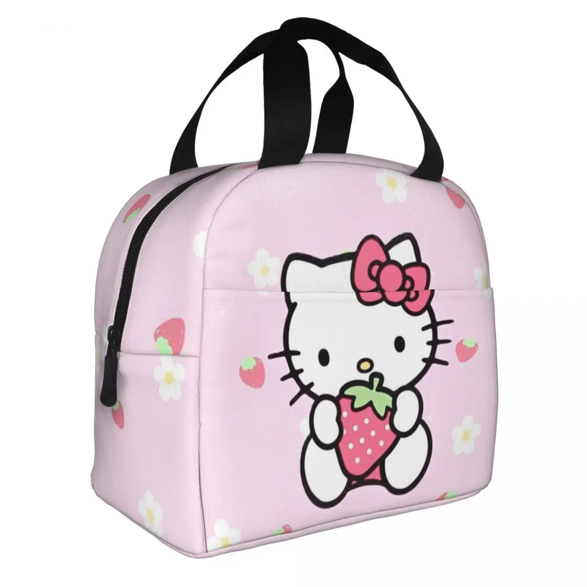 Hello Kitty Love fragole borsa termica per il pranzo borsa termica riutilizzabile a tenuta stagna Tote Lunch Box School Travel Girl Boy