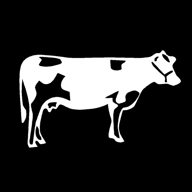 Cute Big Cow Cartoon Animal High Quality Car Applique Personality Pvc Waterproof Car Window Applique Black/white, 12cm * 7cm