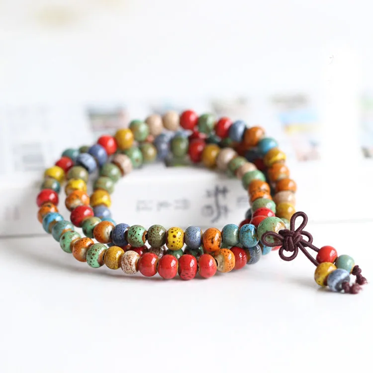 Fashion Delicate Hand-Woven Ceramic Beads Bracelet Originality Chinese Style Bracelet Adorn Article Dropshipping #1076