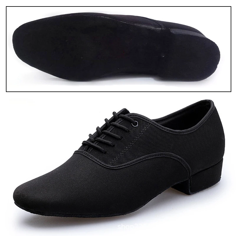 Breathable Oxford Cloth Latin-Dance-Shoes Low-Heel Unisex Ballroom Dancing Shoes