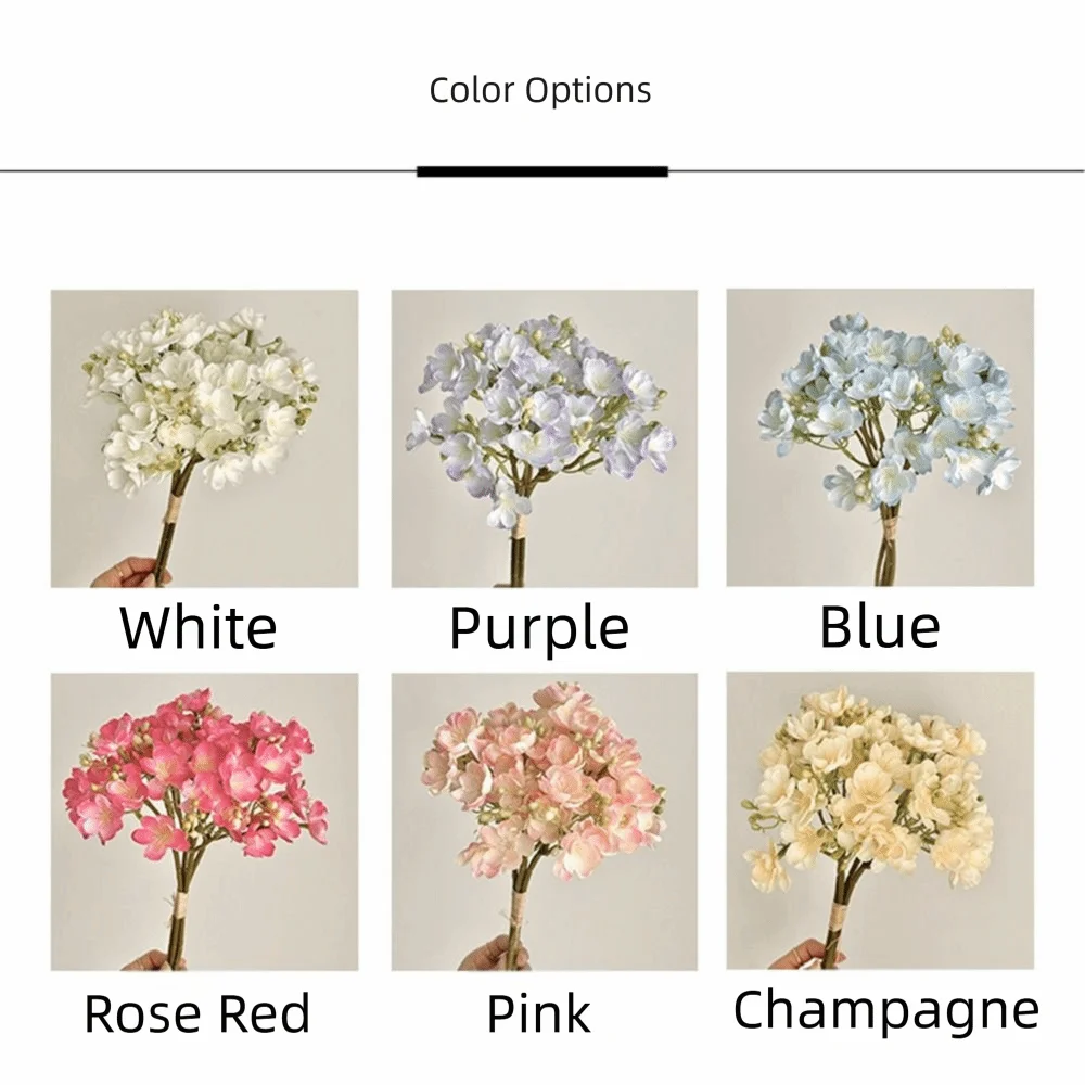 4Pcs Korean Style Artificial Jasmine Flowers Fake Flowers Artificial Flowers Fake Jasmine Flowers Simulated Floral Art Lifelike