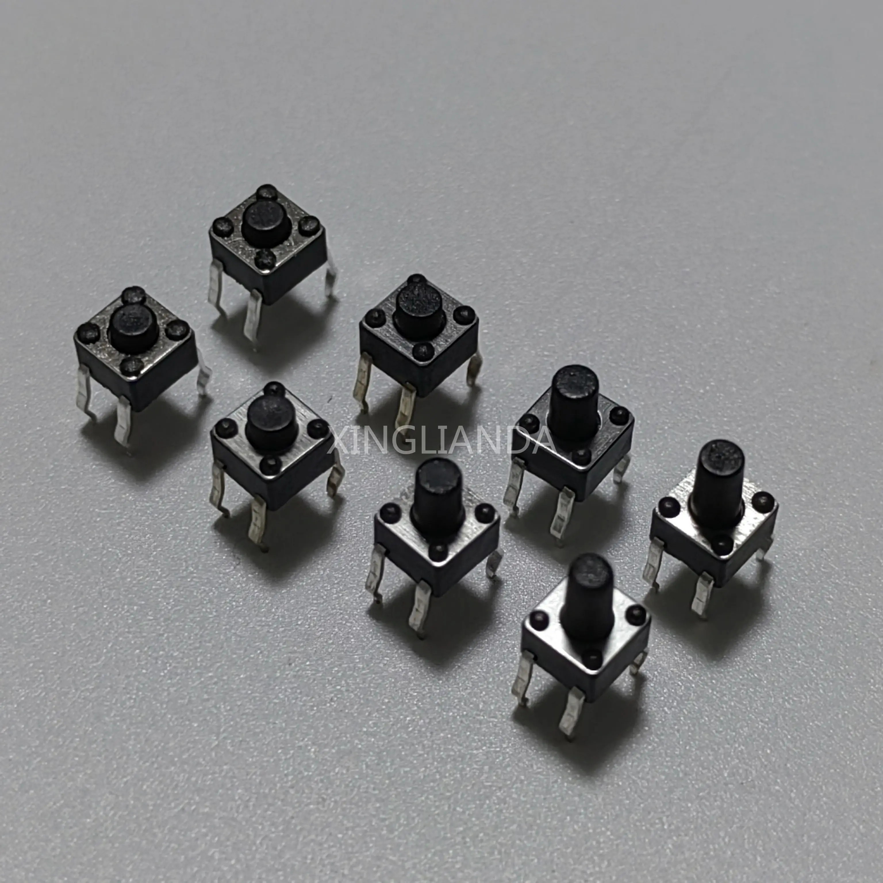 100PCS 4.5*4.5MM 4 Pin Tact Push Button DIP Micro Switch 4.5x4.5x3.8/4.3/5/6/7/8MM