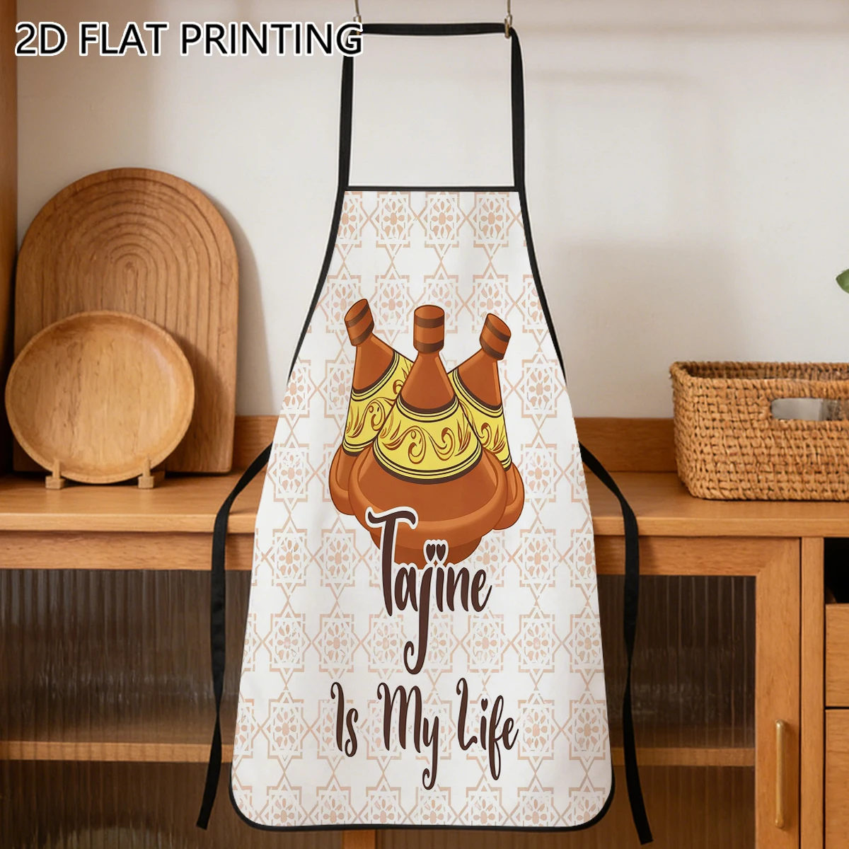 1pc Tajine Pot Pattern Apron For Cooking Enthusiast Home Kitchen Meal Making Use