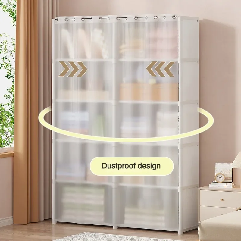 Dustproof Wardrobe Multipurpose Storage Rack Household Multi-layer Wardrobe Partition Storage High Capacity Storage Rack Cabinet