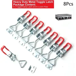 8 Pack Adjustable Toggle Latch Clamp 150Kg Holding Capacity, 4001 Heavy Duty Quick Release Pull Latch Toggle Clamp