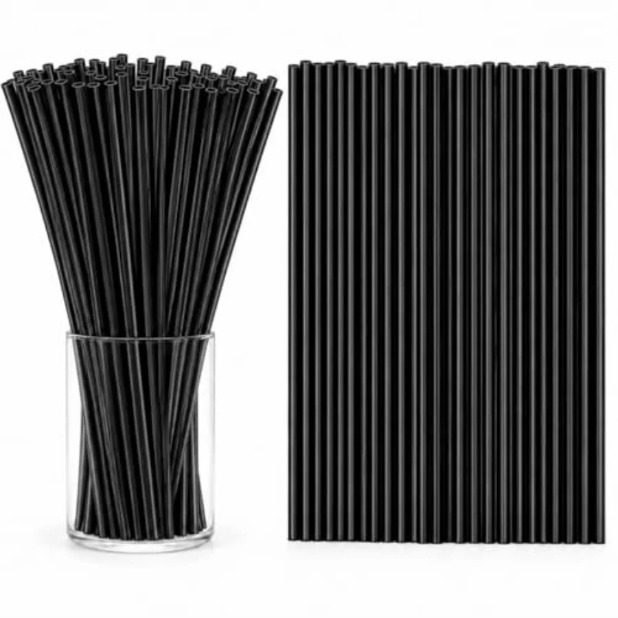 300 PCS Plastic Straws, 10.5 Inch Long Disposable Drinking Straws for Stanley 30oz Tumblers, Iced Coffee, Milk, Juice, Assorted