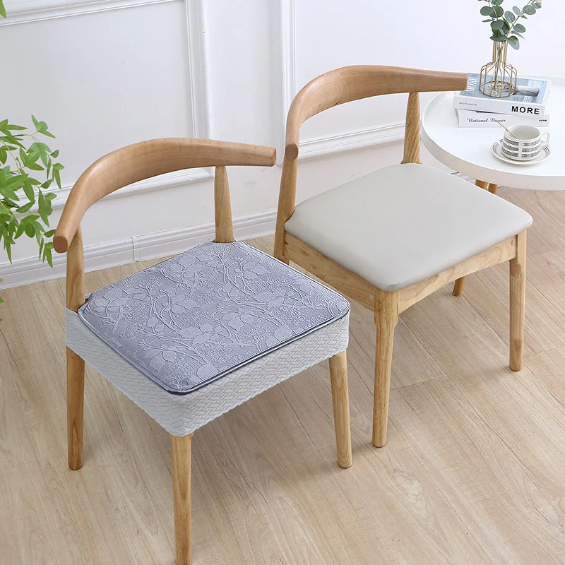Thickened Chair Cover All Seasons Universal Square Dining Chair Horn Chair Anti-skid Dirty-proof Seat Cushion Cover Home Decor