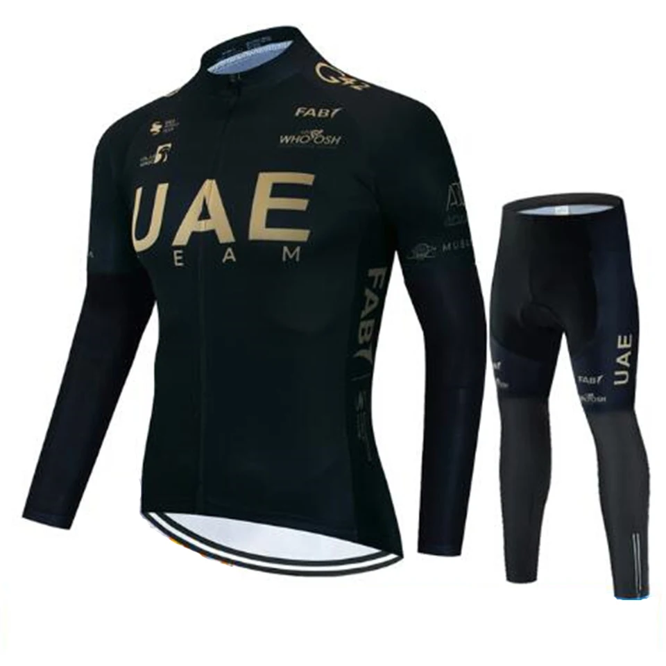Uae فريق الخريف الدراجات جيرسي مجموعة دراجة ملابس رياضية MTB مايوه Ropa Ciclismo الطريق دراجة موحدة طويلة الأكمام Bicicleta الملابس
