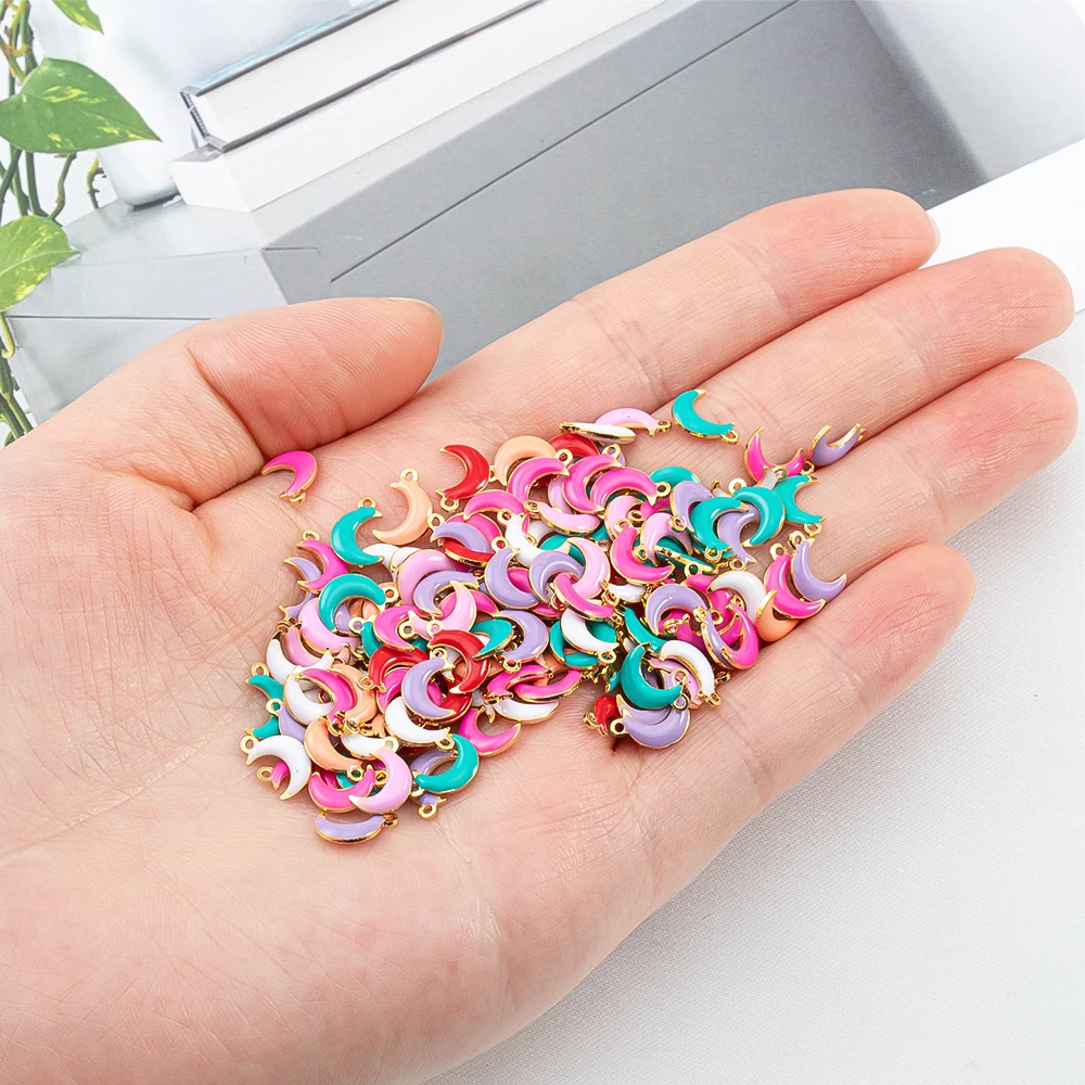 20 Stück Edelstahl Kleine Seestern Charms Fisch Anhänger Emaille DIY Schmuckherstellung Zubehör Erkenntnisse Ozean Halskette Ohrringe – Detail 37