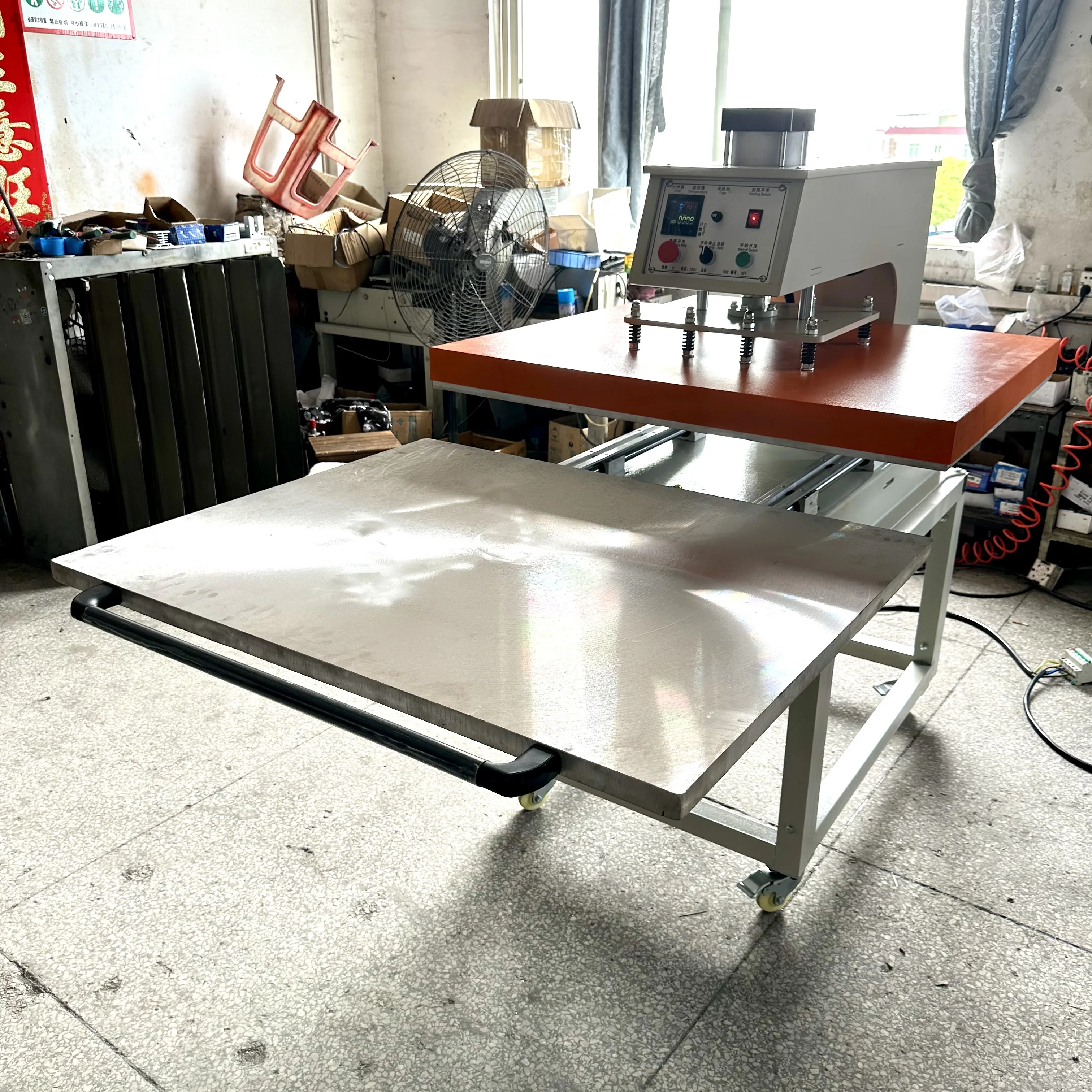 Factory New Semi-Automatic Pneumatic Heat Press Machine 80*100cm Industrial Grade Garment T-shirt Pressing For Sublimation