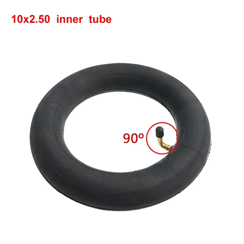 10X2.50 Inner Tube 10x2.5 Camera with Bent Valve 45 90 Degree for 10 Inch Baby Stroller Pram Scooter Electric Scooter Skateboard