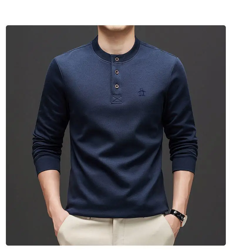 

Golf Apparel Men's Long-Sleeve T-Shirt New Fall/Winter Round-Neck Casual Base Layer
