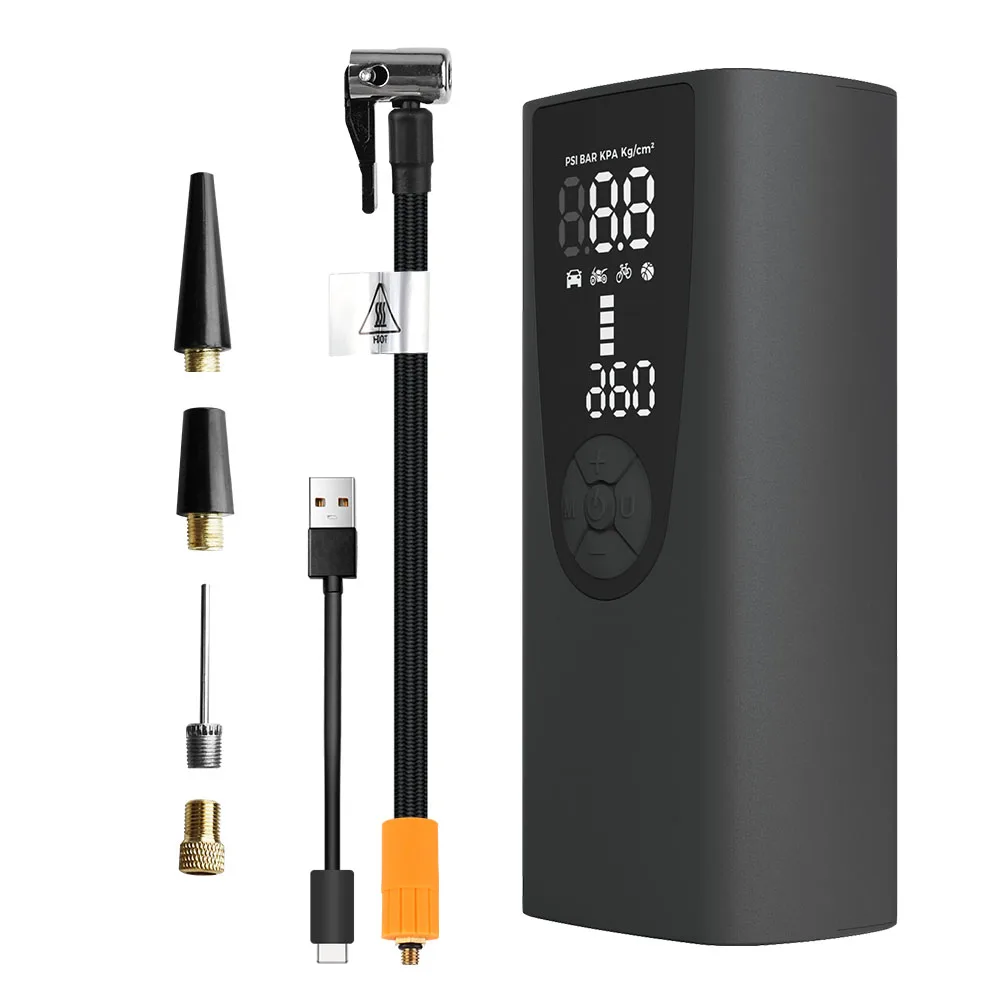 Portable Inflator Tire Air Pump Digital 6000mAh Car Air Compressor With LED Flashlight 150PSI 10.3bar