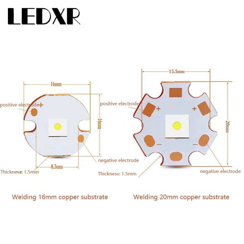 High power led 7070 flat white laser beads 3v led chip 60w white warm white light emitting diode XHP70 copper substrate led pcb