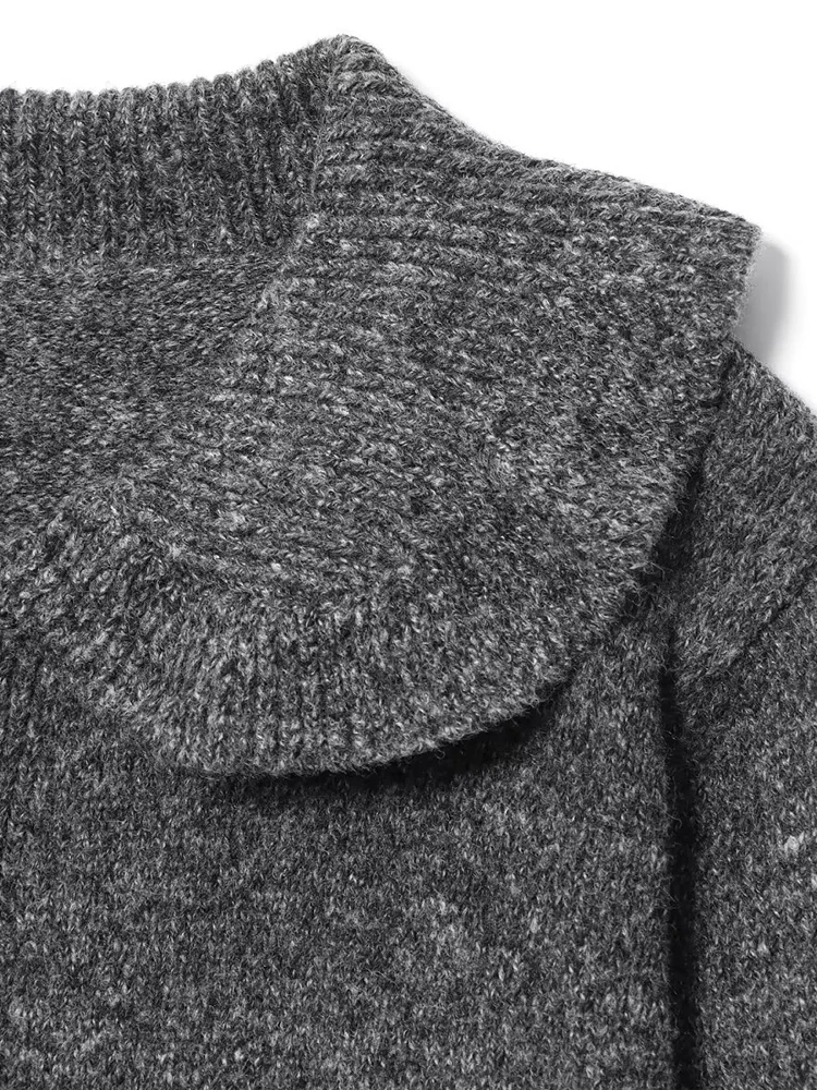 Veste tricotée à manches longues pour femmes, style européen et américain, nouvelle tendance de la mode, vêtements décontractés pour femmes, revers décoratif superposé