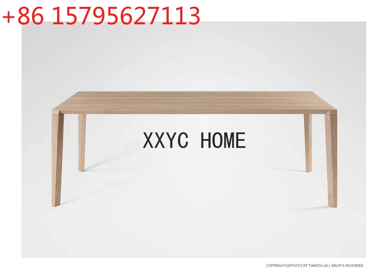 

Скандинавский обеденный стол из массива дерева, современный простой обеденный стол, прямоугольный обеденный стол из белого дуба для дома