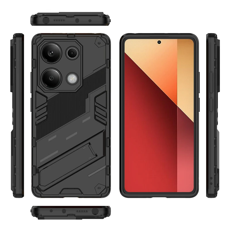 For Redmi Note 13 Pro Cover Xiaomi Redmi Note 13 Pro 4G Capas New Back Kickstand Shockproof Holder Cover Redmi Note 13 Pro Plus